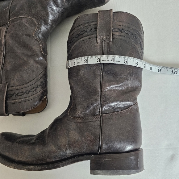 Corral Men’s Cowboy Boots Size 10 Chocolate Brown Leather Round Toe Western - Picture 13 of 15